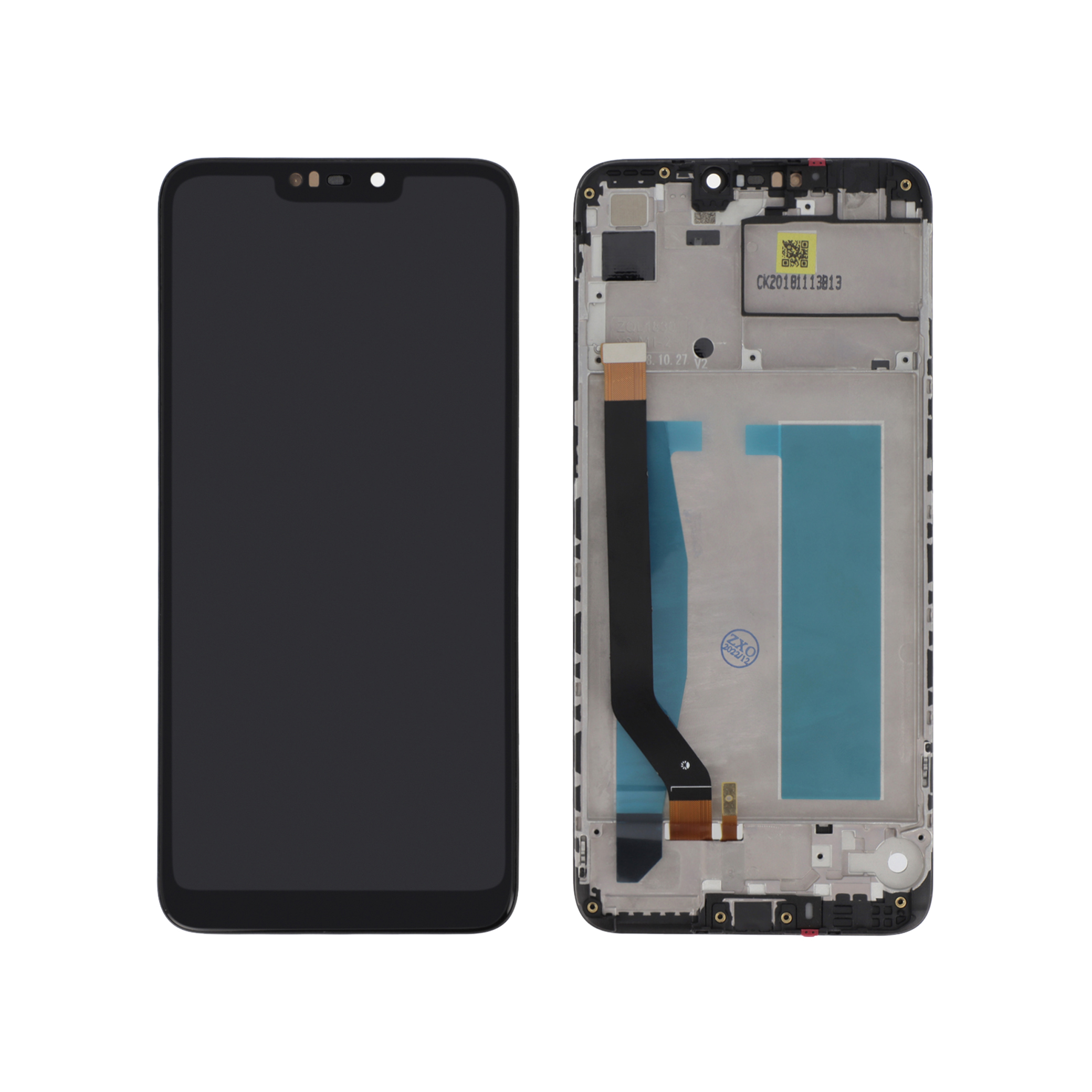 Display complet cu rama Asus Zenfone Max M2 Black Compatibil