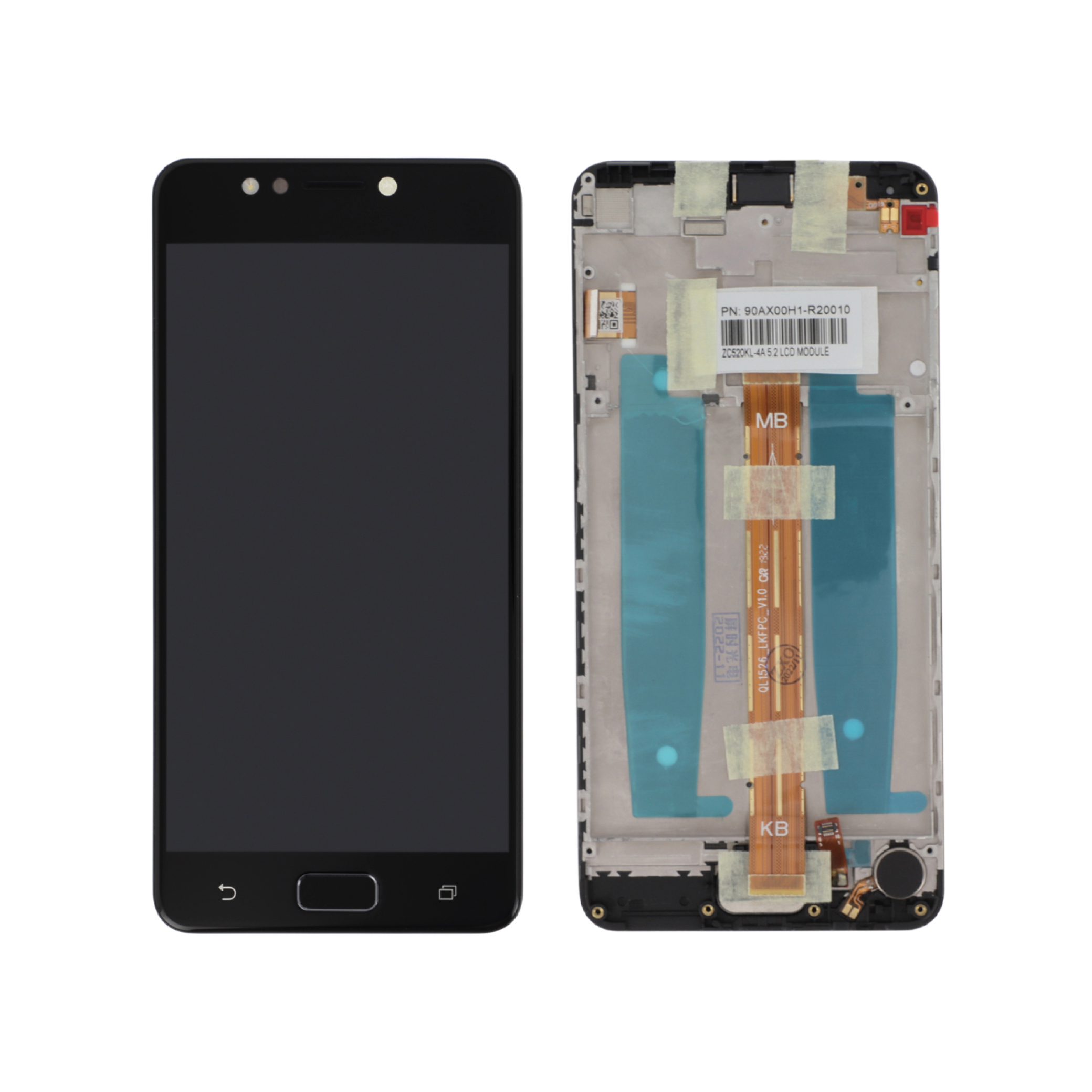 Display complet cu ramă Asus ZenFone 4 Max ZC520KL Negru Compatibil
