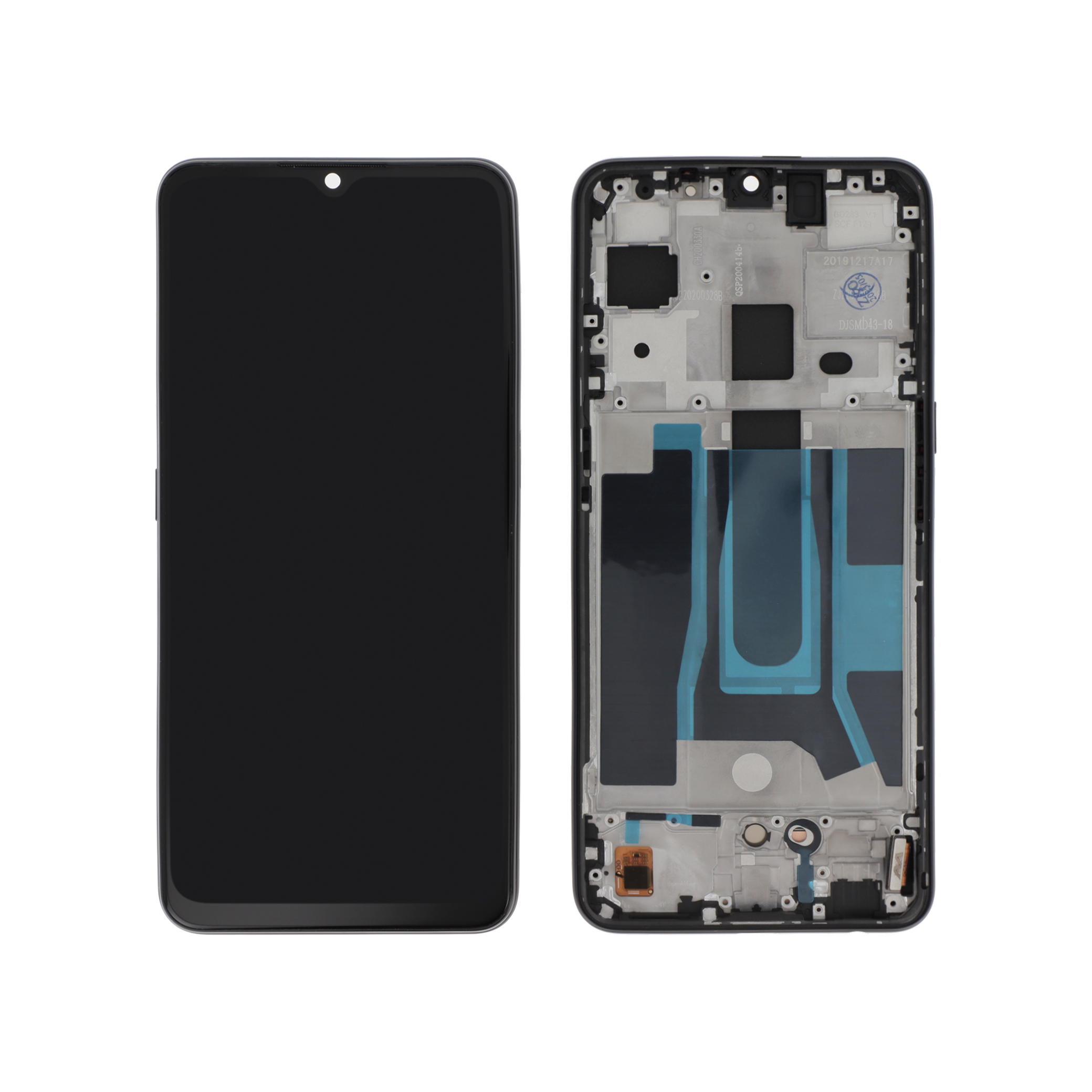 Display complet cu rama Reconditionat Black Oppo Find X2 Lite