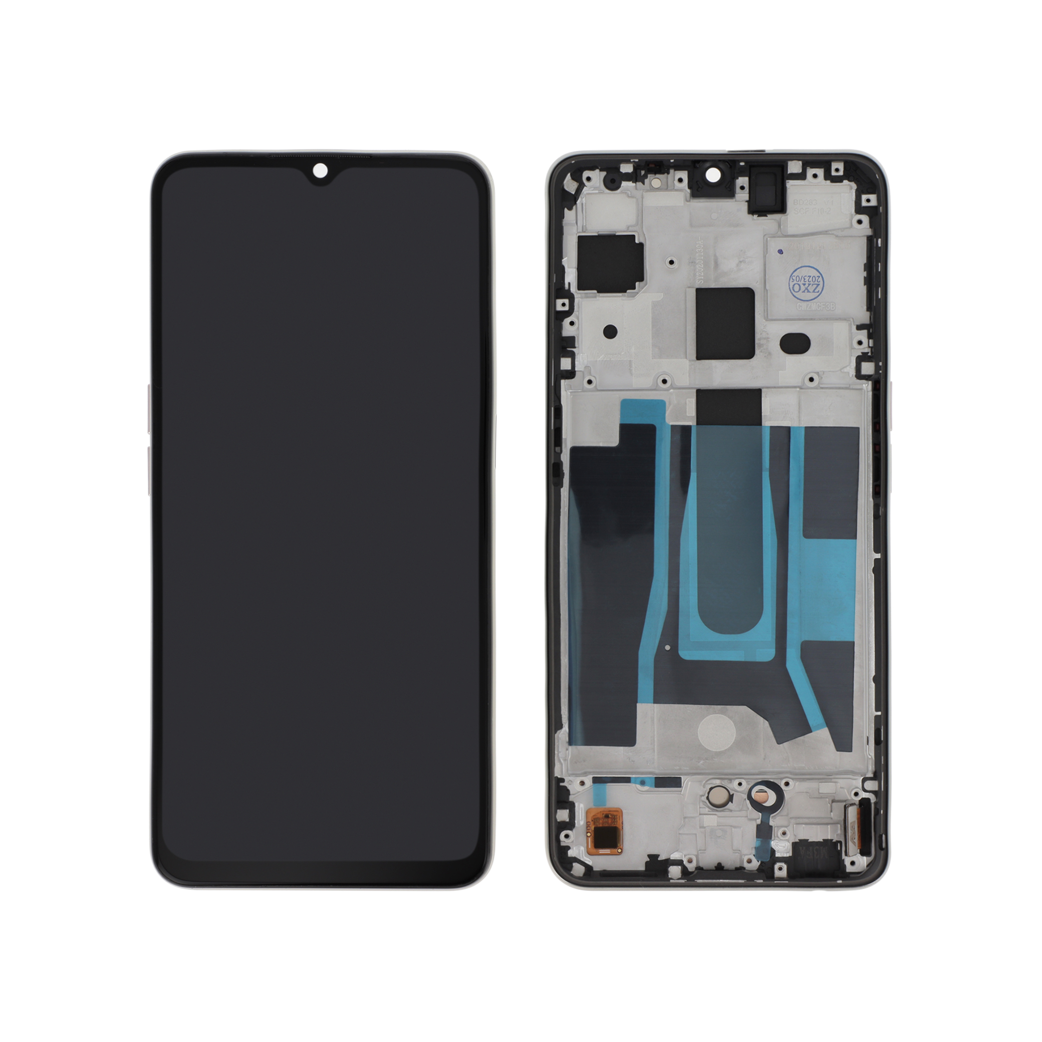 Display complet cu ramă Reconditionat White Oppo Find X2 Lite