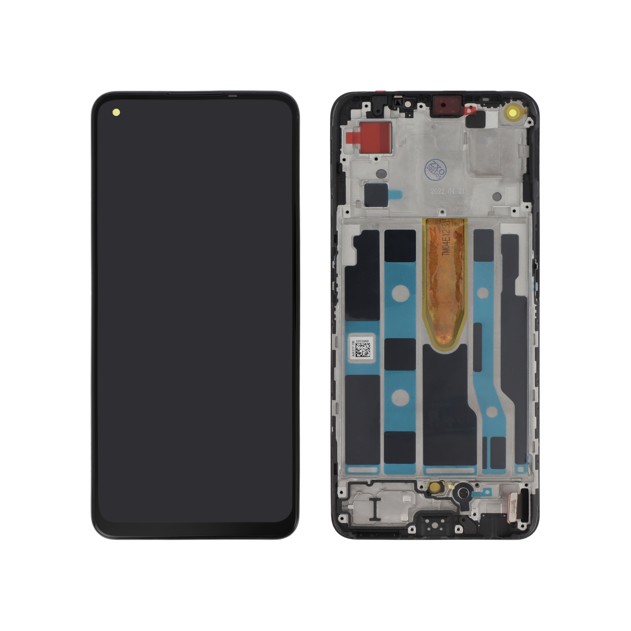Display complet cu ramă Oppo Find X5 Lite Black Reconditionat