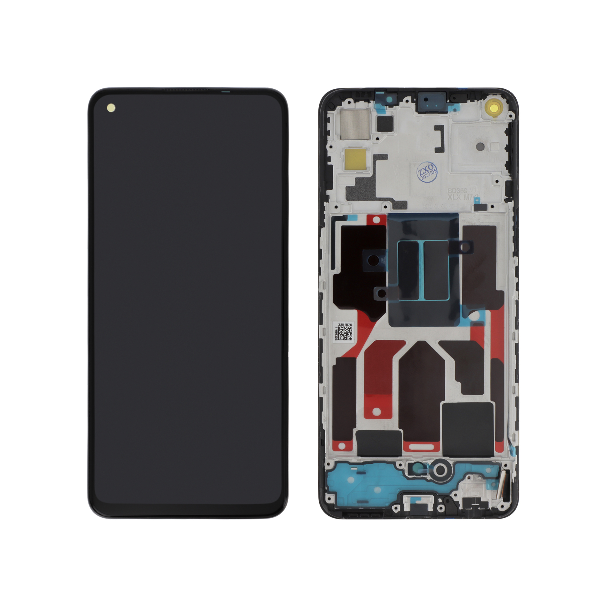 Display OLED complet cu ramă Oppo Find X3 Lite Negru Compatibil