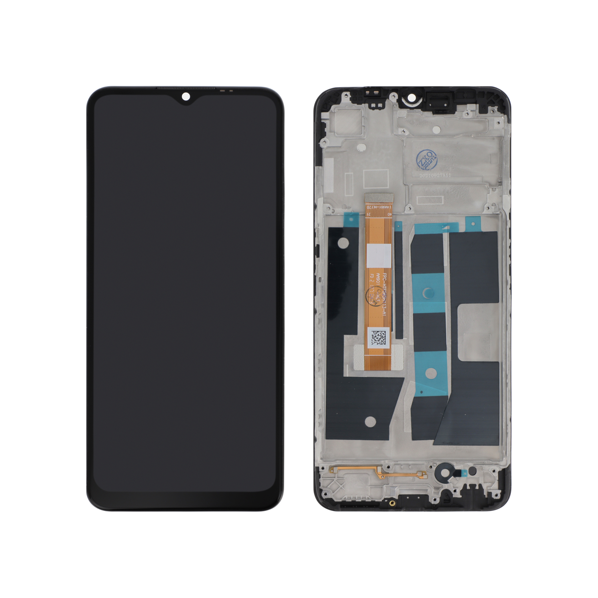 Display complet cu ramă Oppo A54s Negru Compatibil