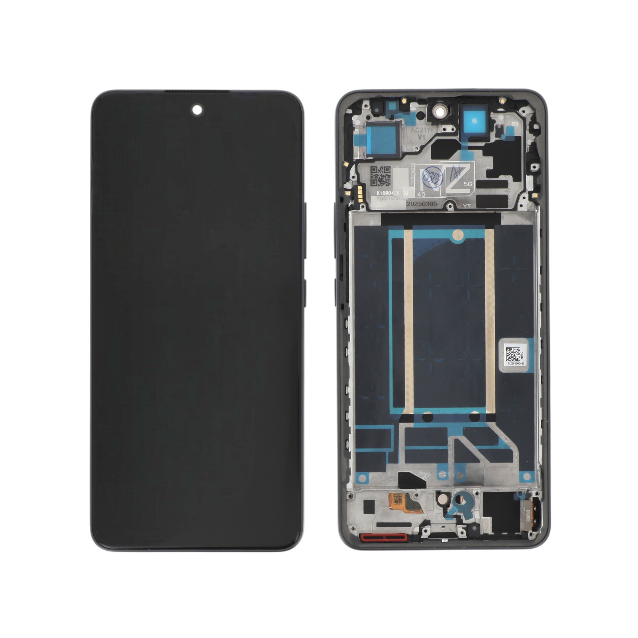 Display complet cu ramă Reconditionat Oppo Reno13 FS 5G / Reno 13 F 5G, Graphite