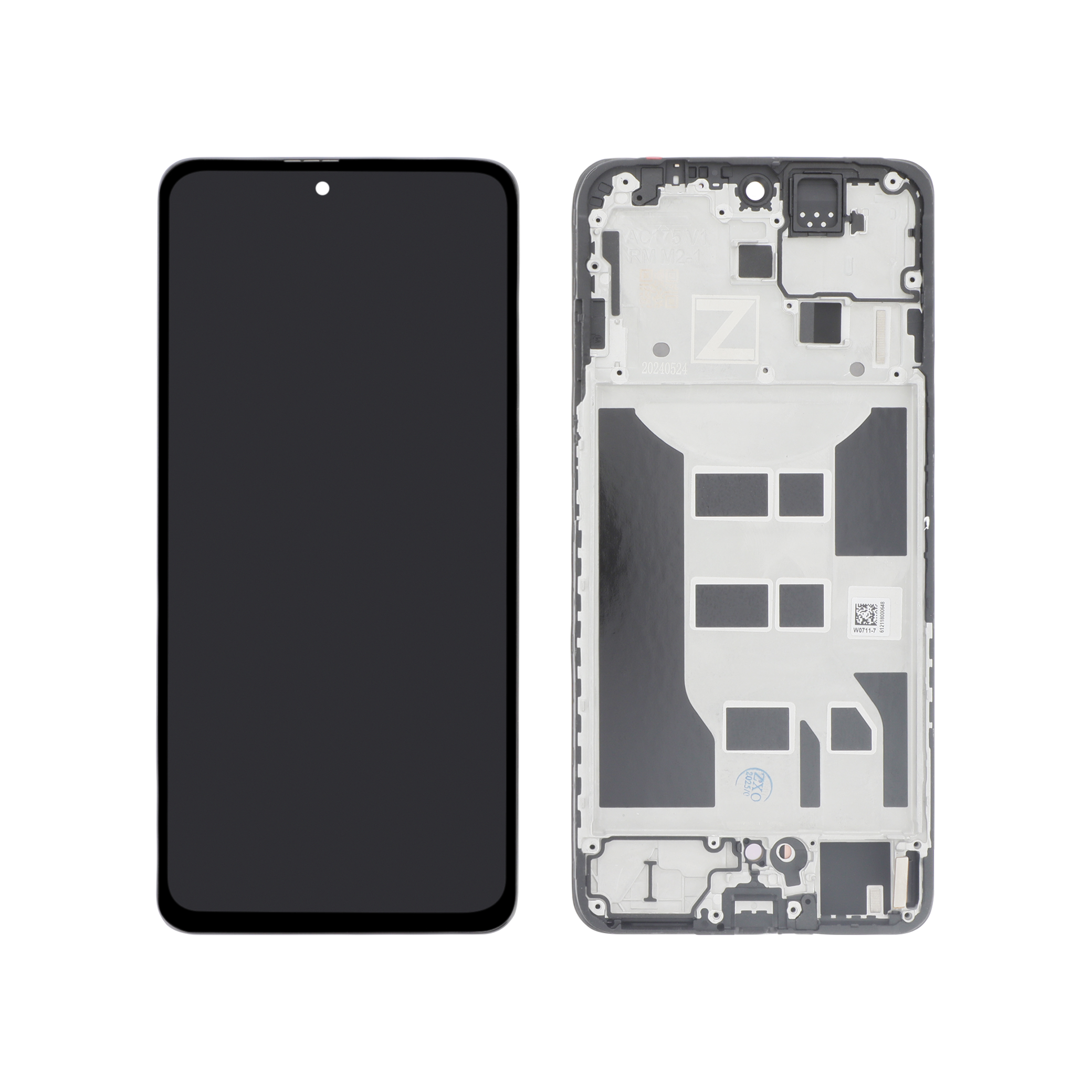 Display complet cu ramă Oppo Reno12 FS 5G OLED Negru Compatibil