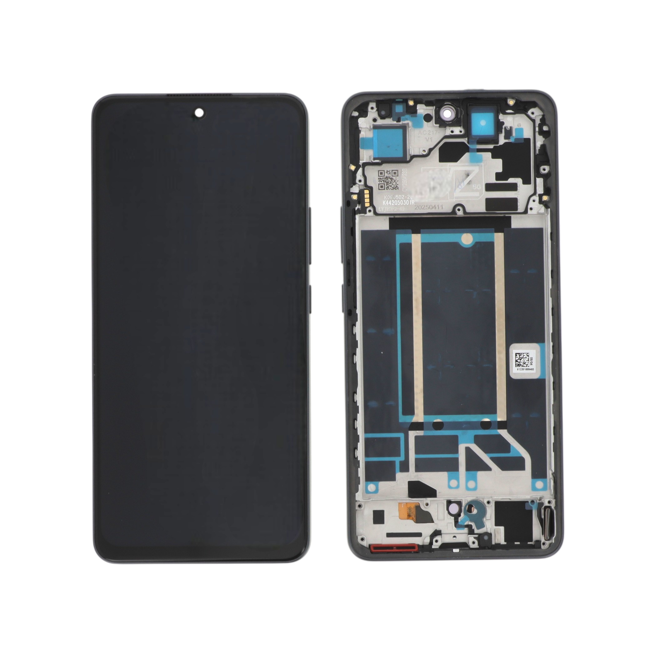 Display OLED complet cu ramă Oppo Reno 13 FS 5G / Reno 13 F 4G/5G, compatibil, Graphite