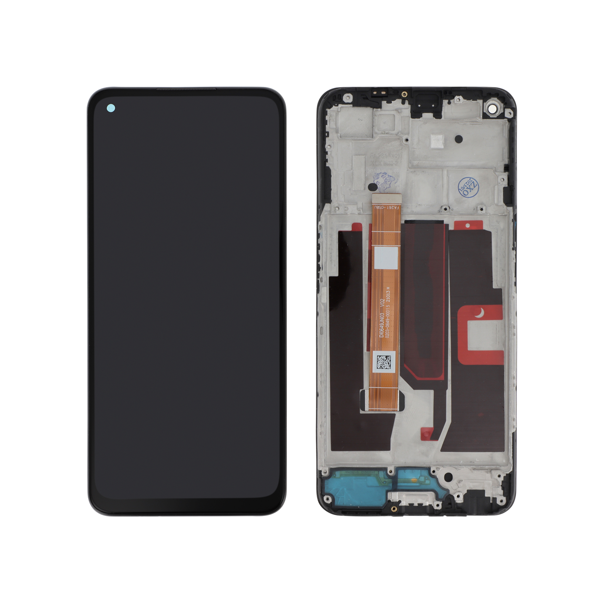 Display complet cu ramă Black Oppo A54 5G / A74 5G Compatibil