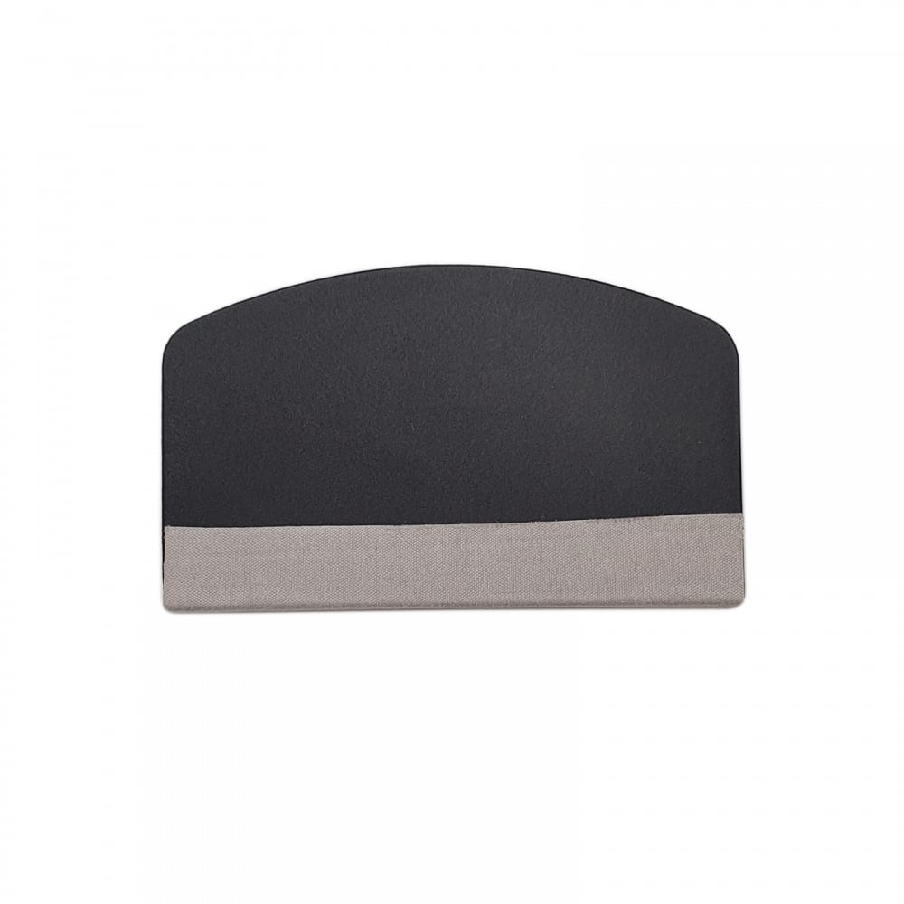 Spatula din plastic si material textil pentru aplicat folii de protectie, 9.3 cm, negru
