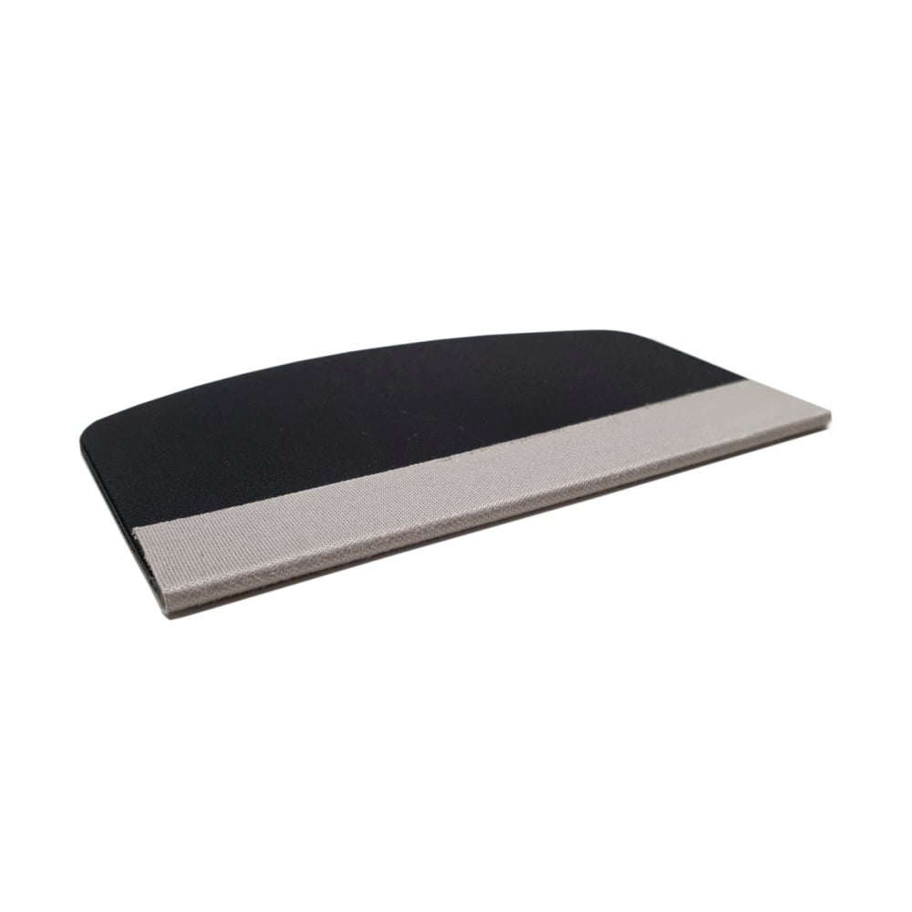 Spatula din plastic si material textil pentru aplicat folii de protectie, 9.3 cm, negru