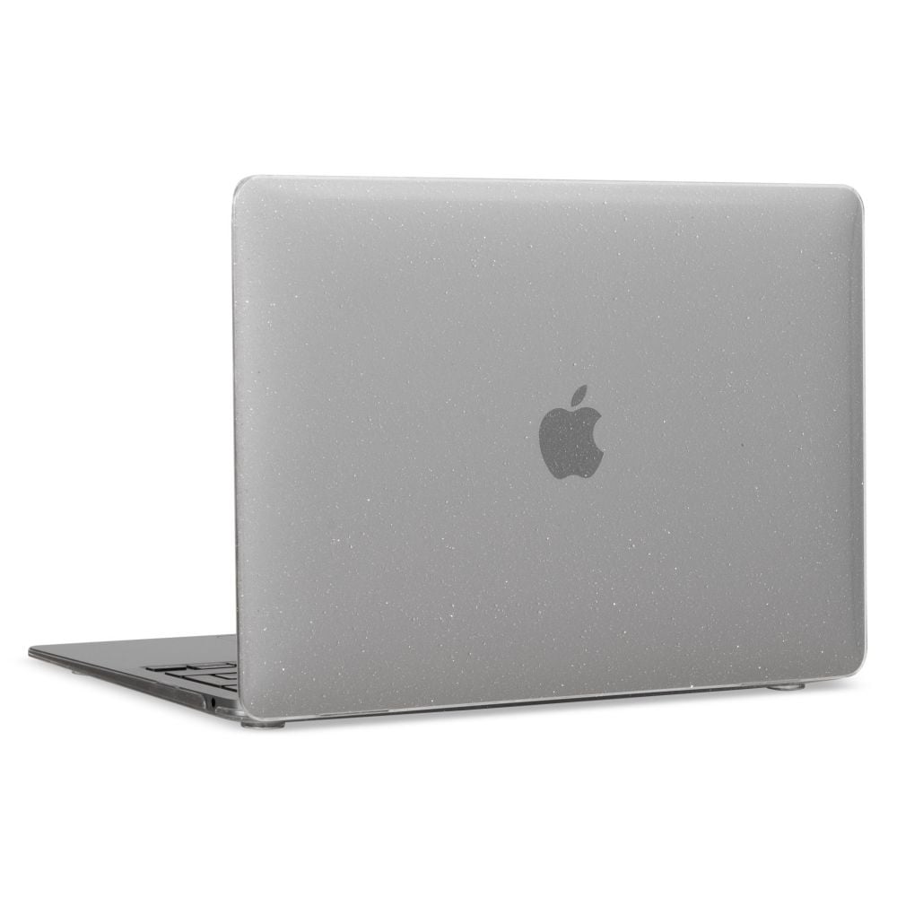 Carcasa de protectie pentru MacBook Pro M1 M2 14-inch A2442, A2779 - Transparent cu sclipici