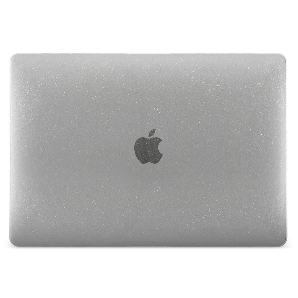 Carcasa de protectie pentru MacBook Pro M1 M2 14-inch A2442, A2779 - Transparent cu sclipici