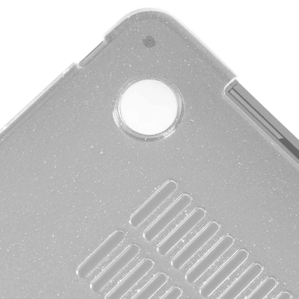Carcasa de protectie pentru MacBook Pro M1 M2 14-inch A2442, A2779 - Transparent cu sclipici