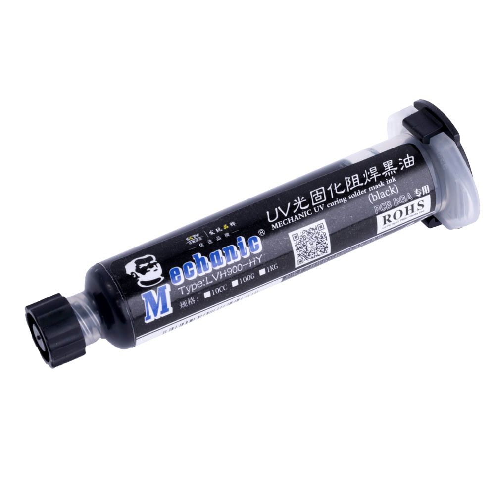 Cerneala, vopsea cu intarire UV Mechanic UVH900-HY 10g pentru BGA, PCB, Negru
