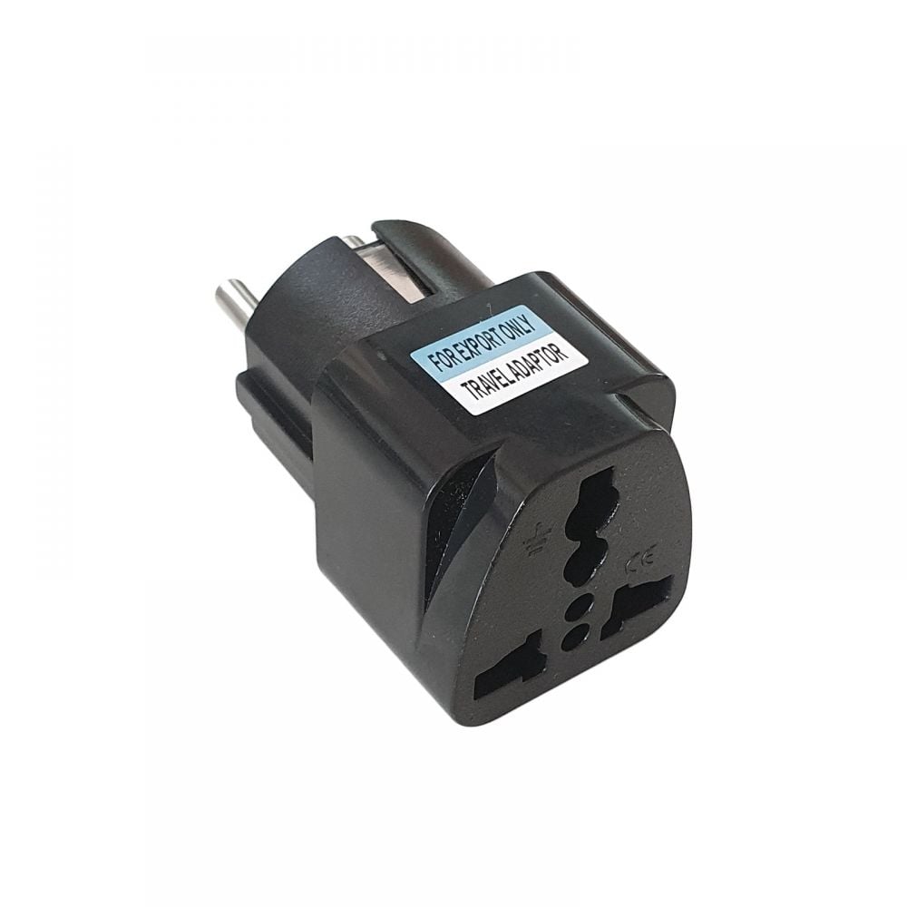 Adaptor priza calatorii, la retea 240V de la UK USA la EU Schuko, 250V 10 - Negru