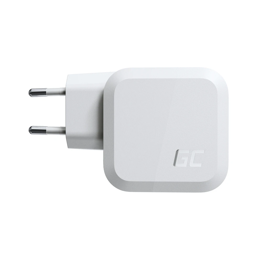 Charger, incarcator retea 240V, Green Cell, 65W GaN GC PowerGan, Fast Charging, Porturi: USB, 2x Type-C