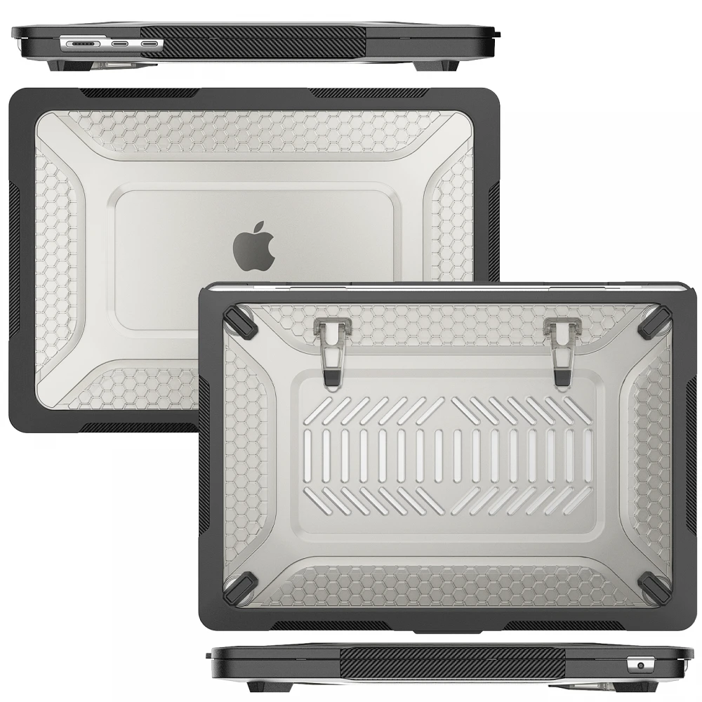 Carcasa de protectie pentru laptop Apple MacBook Pro 14-inch A2442, A2479 - Hard Shell Black