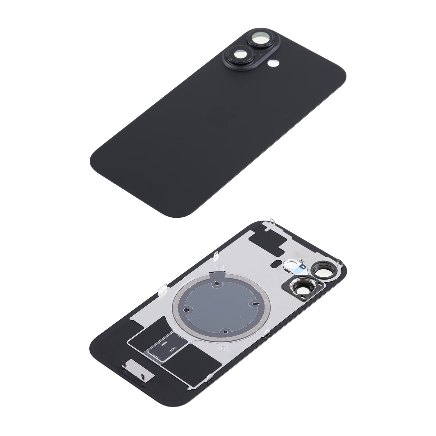 Capac spate sticla iPhone 16 cu magnet, fara NFC, culoare Black