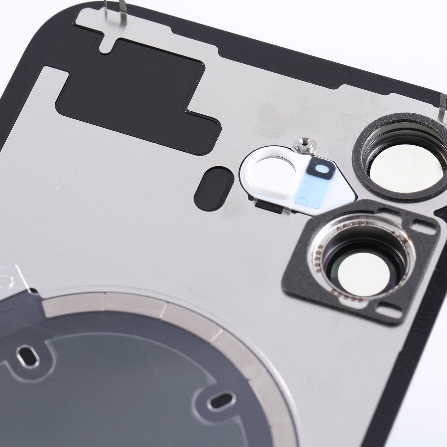 Capac spate sticla iPhone 16 cu magnet, fara NFC, culoare White