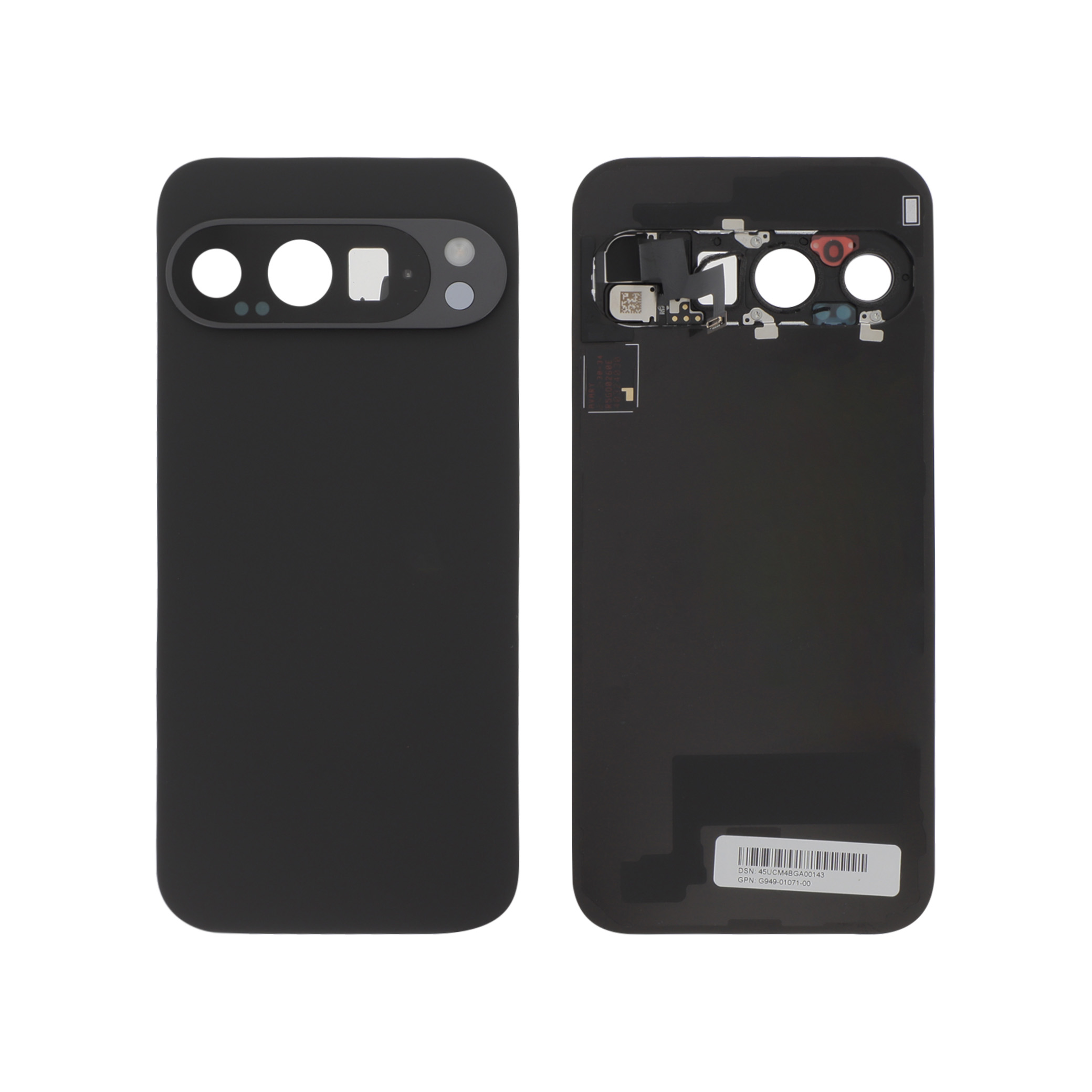 Sticlă capac spate Google Pixel 9 Pro Black Volcanic Service Pack