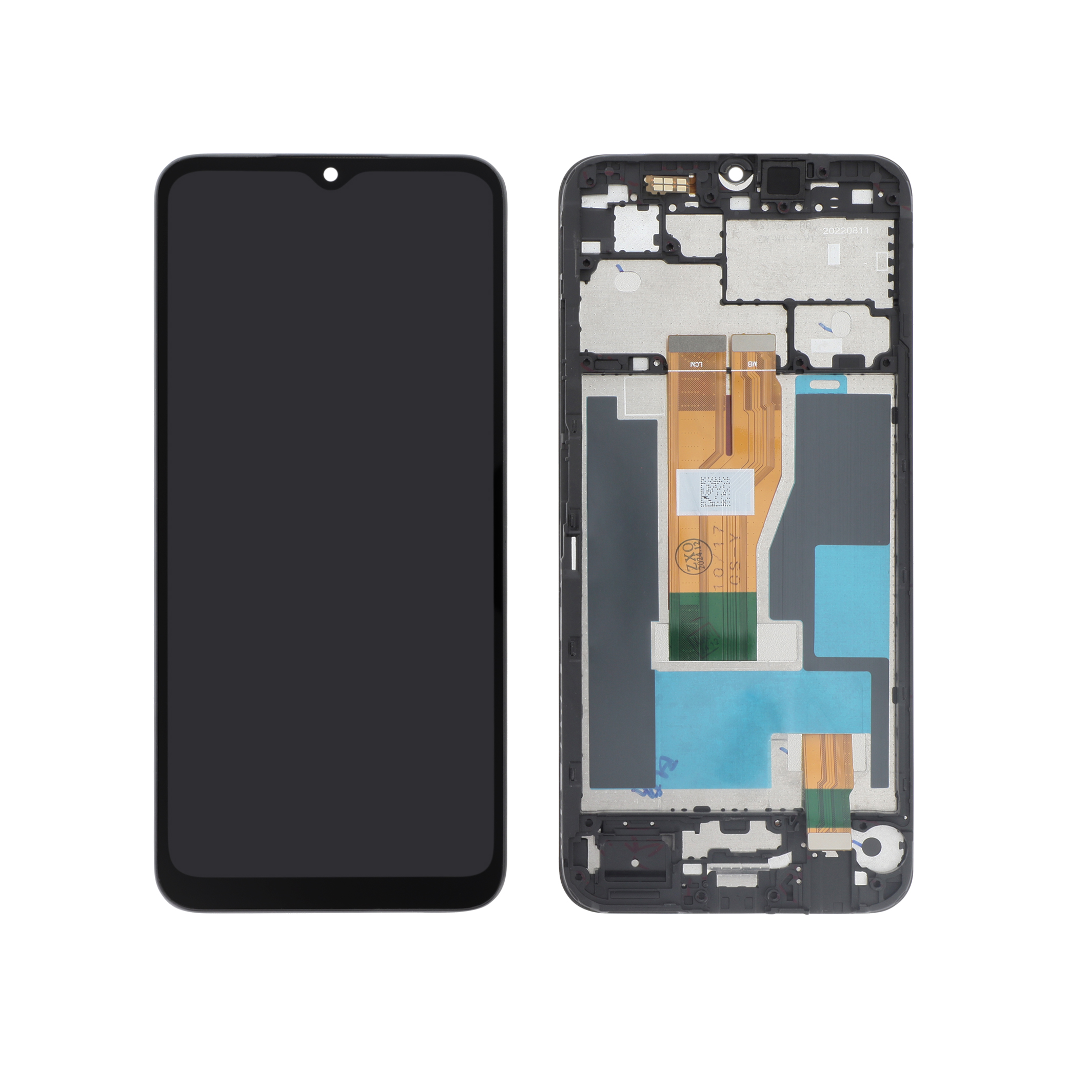 Display complet cu ramă Realme C33 Negru Compatibil