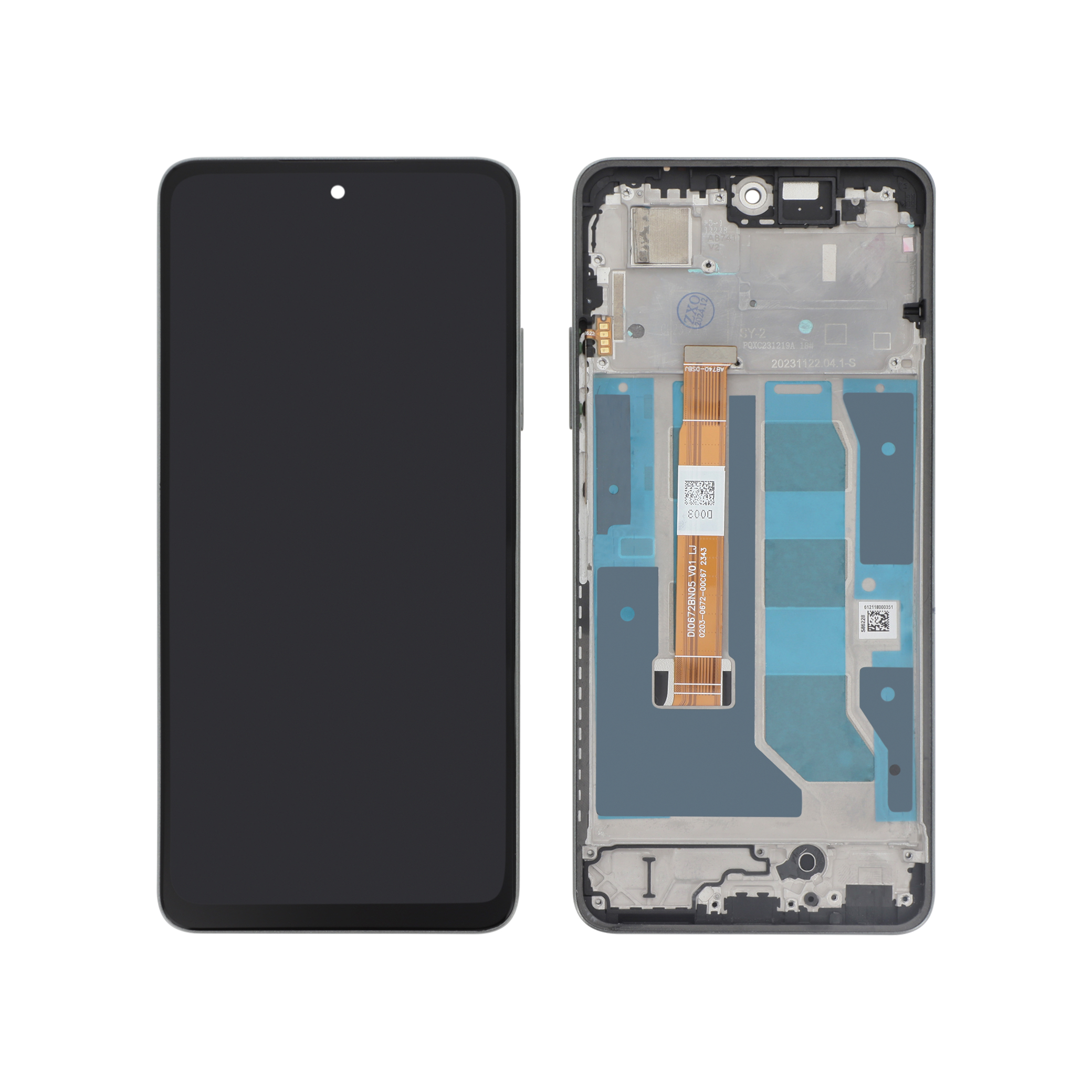 Display complet cu ramă Realme C67 Black Reconditionat