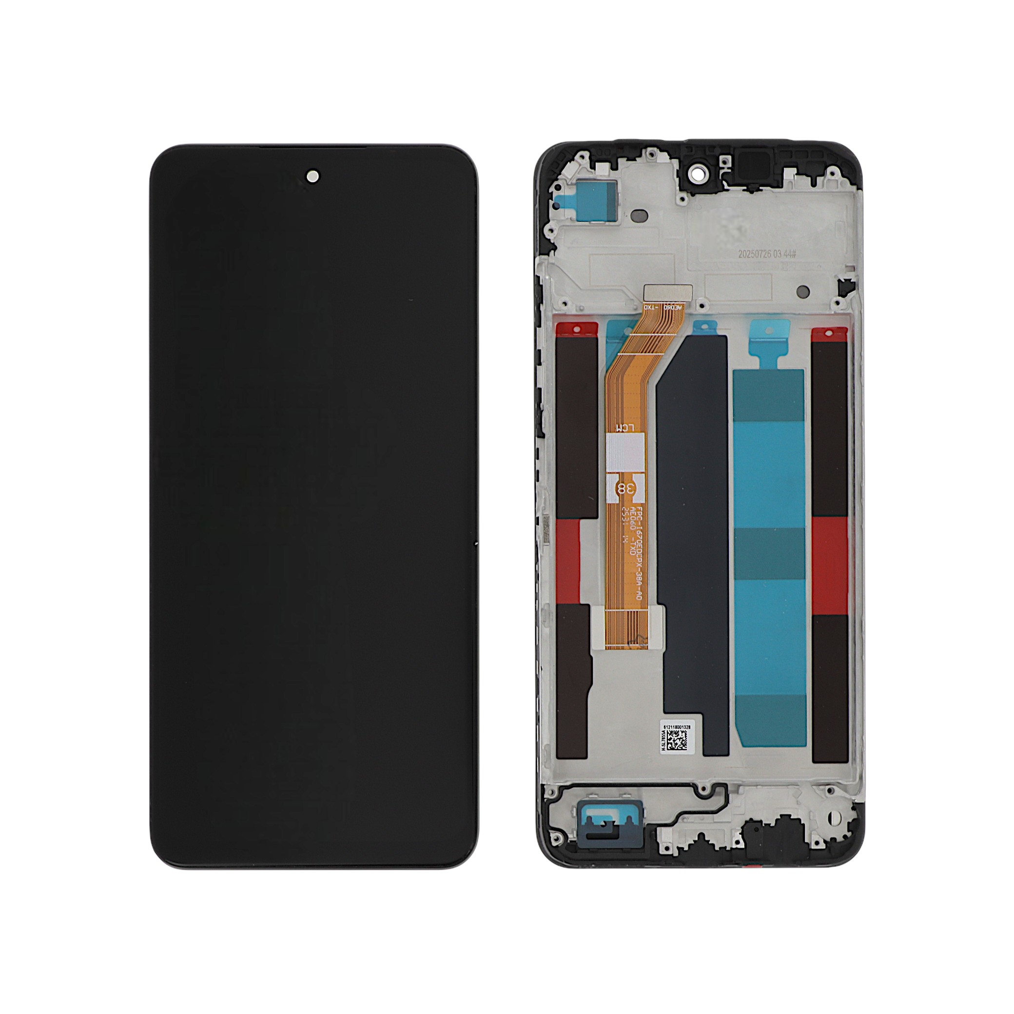 Display complet cu rama Realme C71 / P3 Lite 4G Black Reconditionat