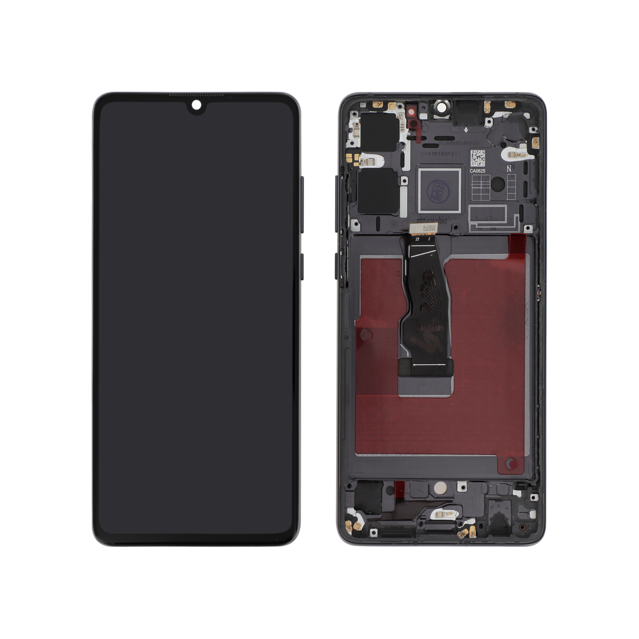 Display complet cu ramă Huawei P30 Black Reconditionat