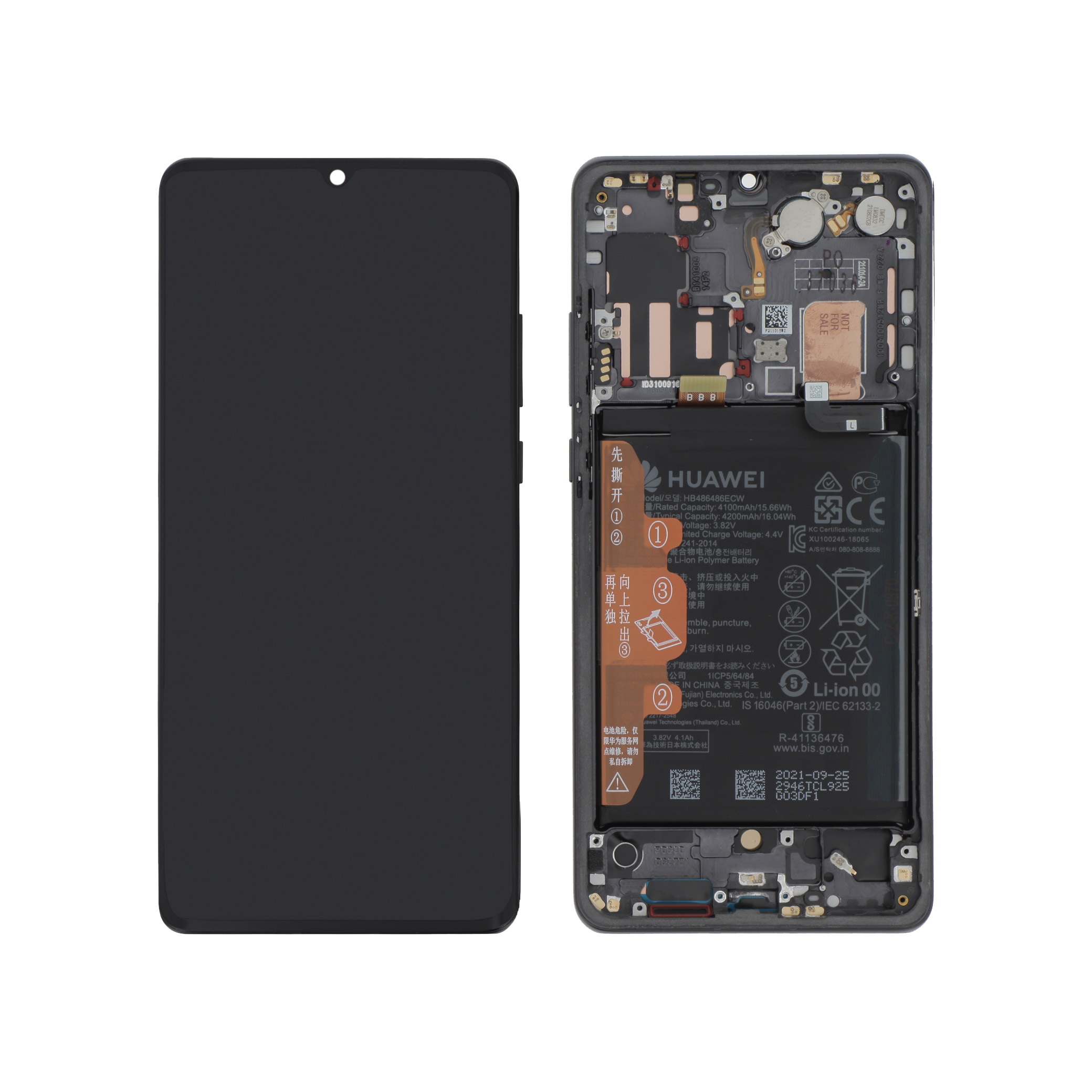 Display complet Huawei P30 Pro / P30 Pro New Edition Negru Service Pack