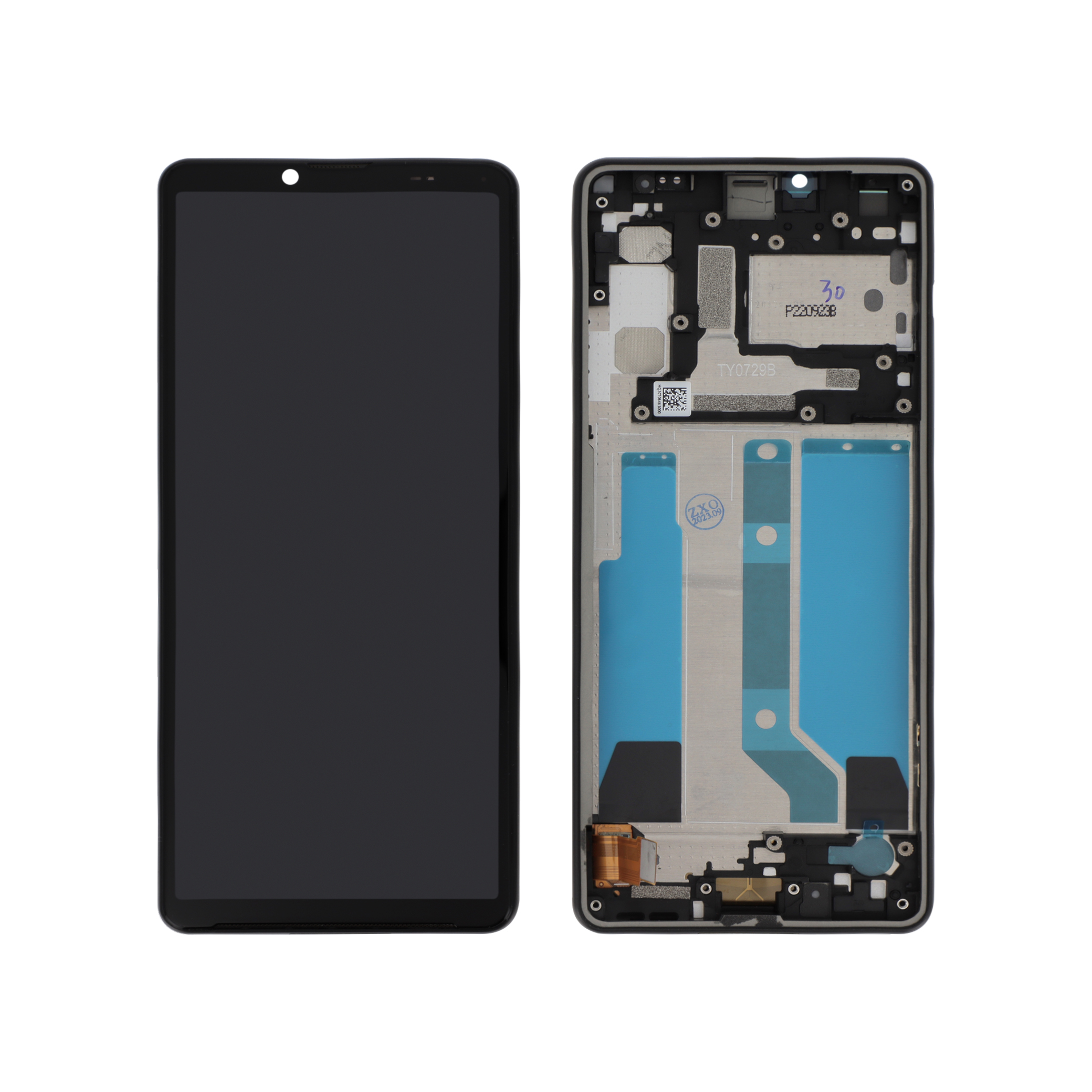 Display complet cu ramă Sony Xperia 10 IV Negru Compatibil