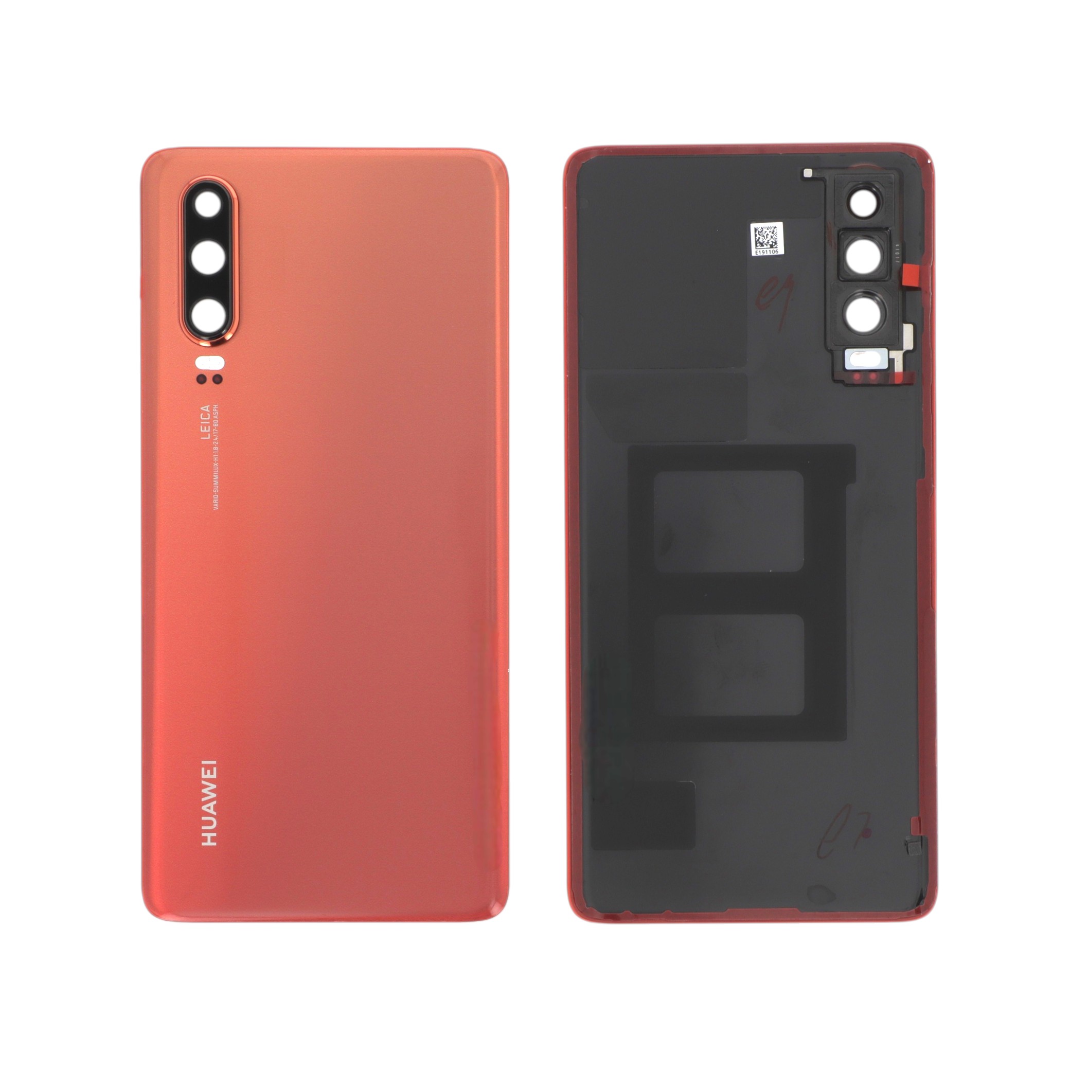 Sticlă capac spate Huawei P30 Orange Service Pack