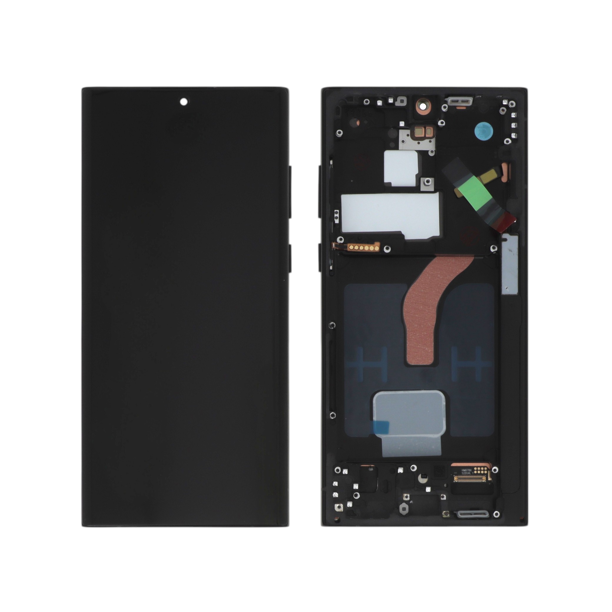 Display complet Samsung Galaxy S22 Ultra S908 Soft OLED Gri Compatibil