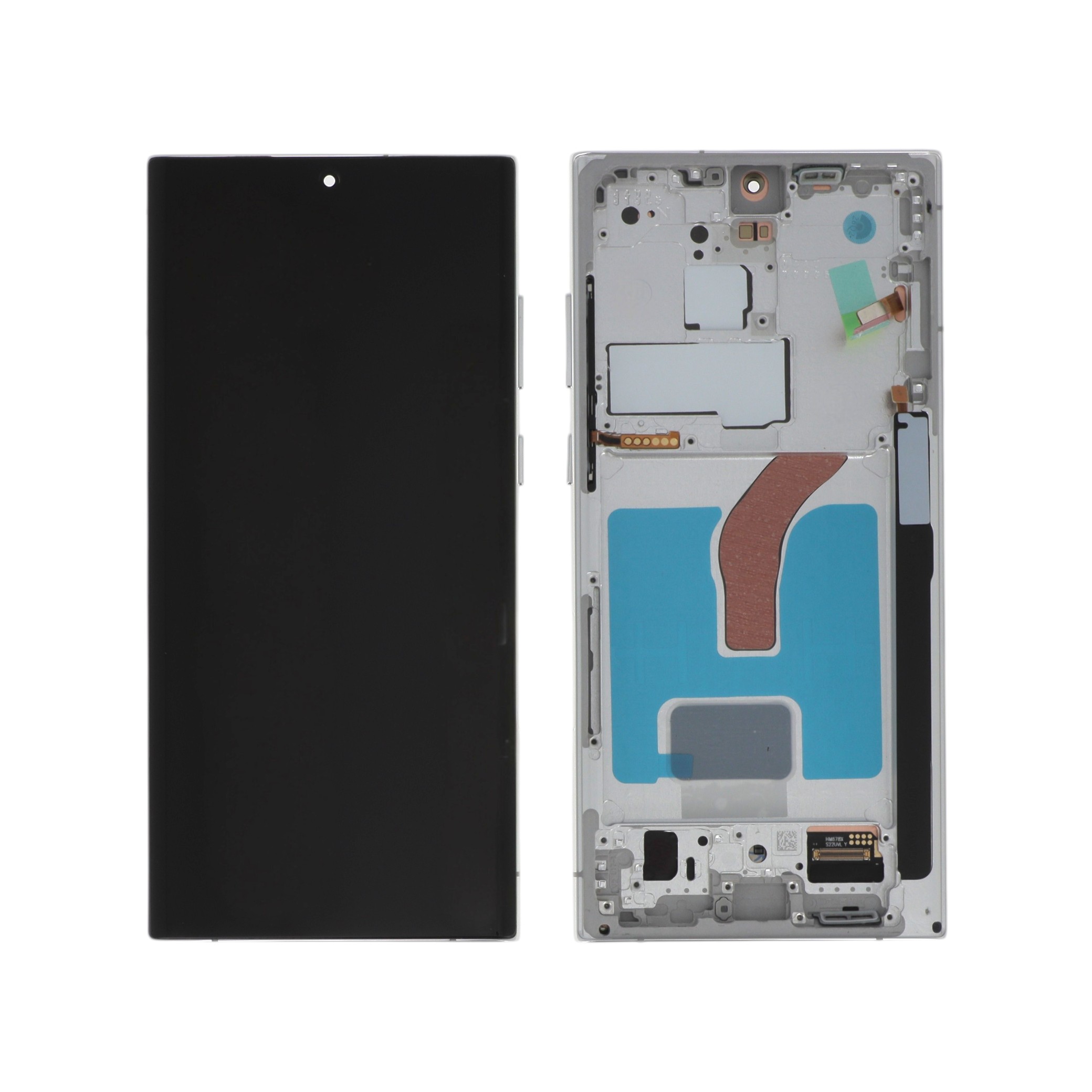 Display complet Samsung Galaxy S22 Ultra S908 Soft OLED Alb