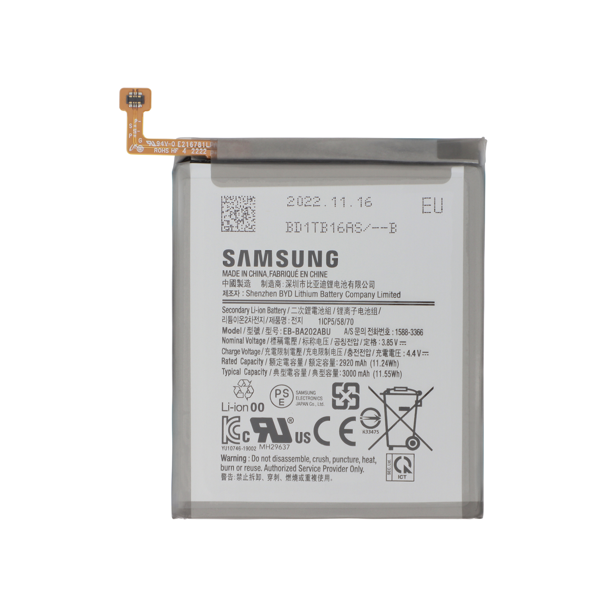 Baterie Samsung Galaxy A20e EB-BA202ABU Service Pack