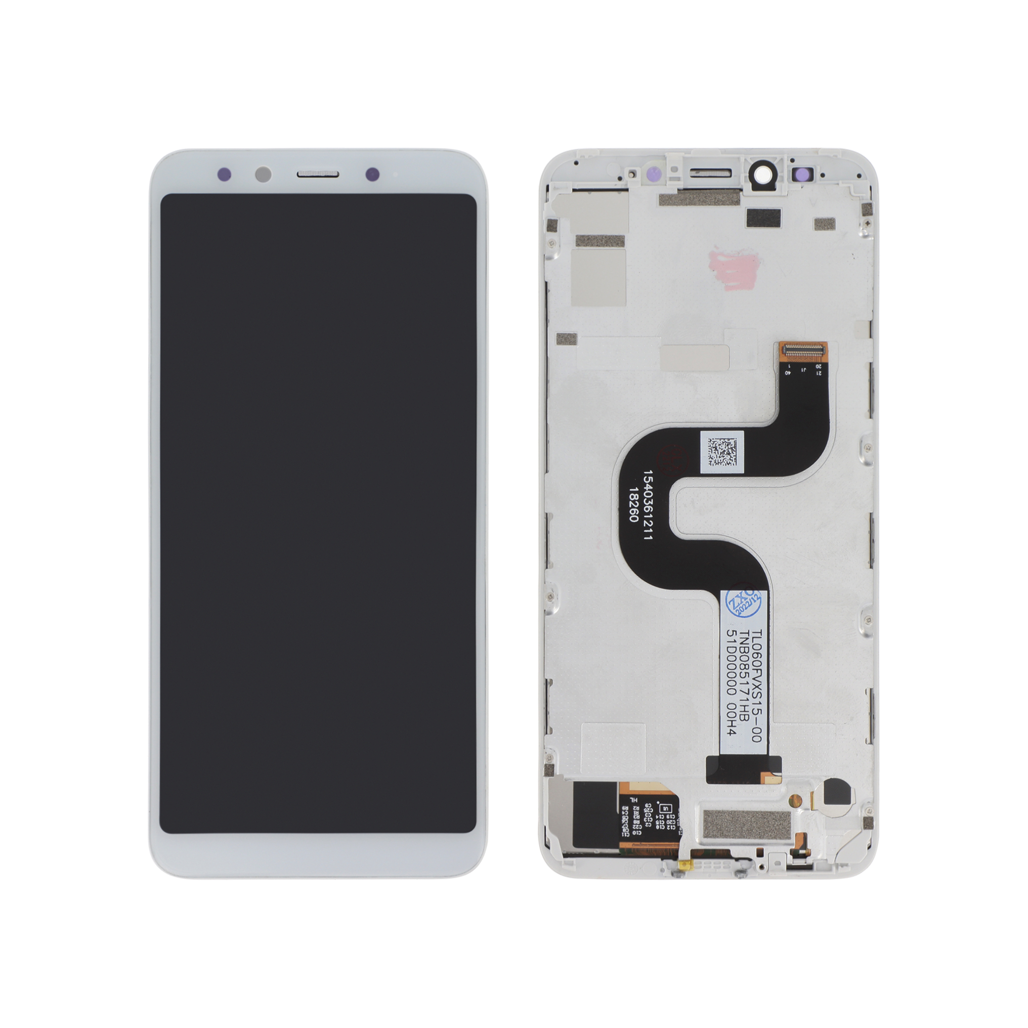 Display complet cu rama Xiaomi Mi A2 Alb Compatibil