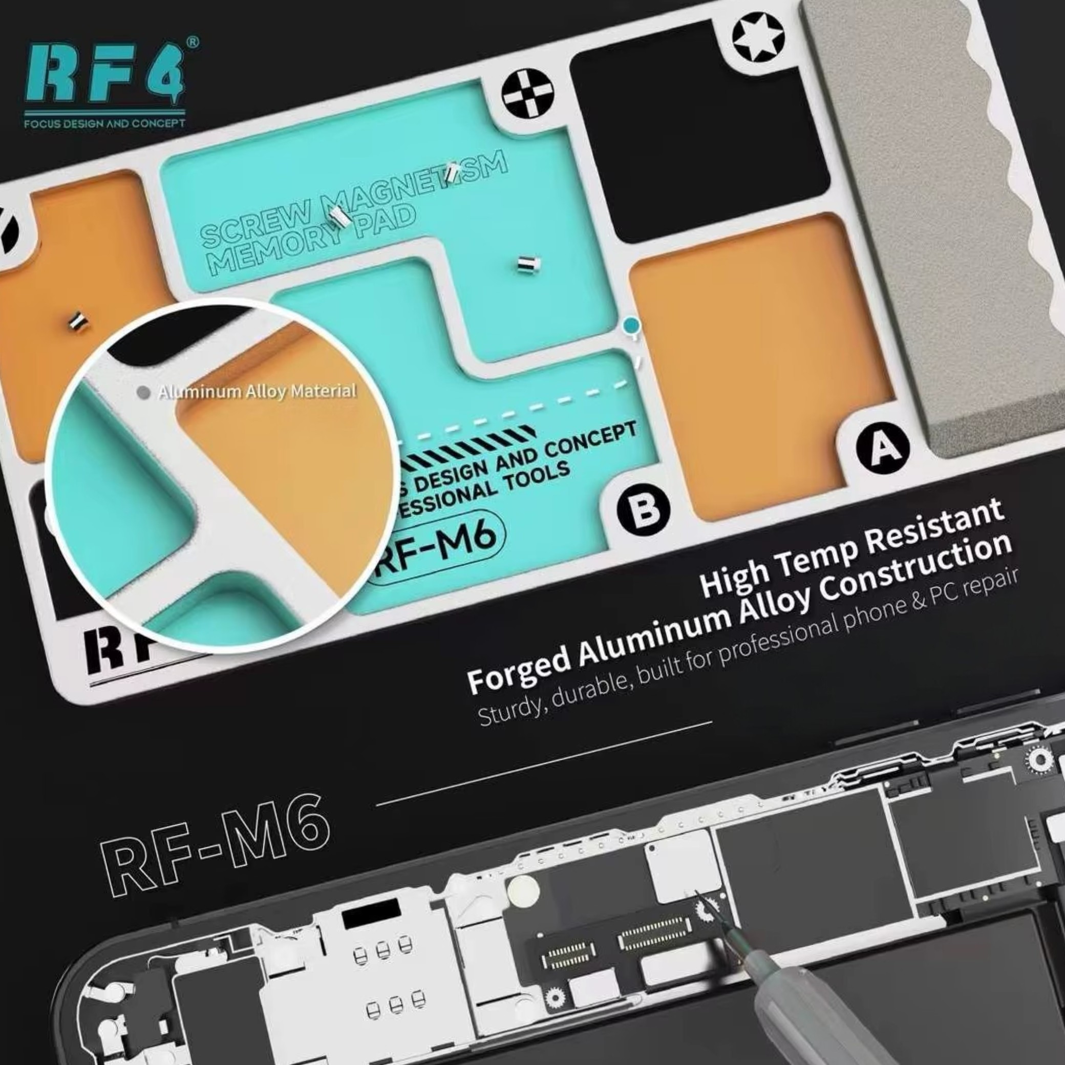 RF4 RF-M6 Magnetic Screw Organiser