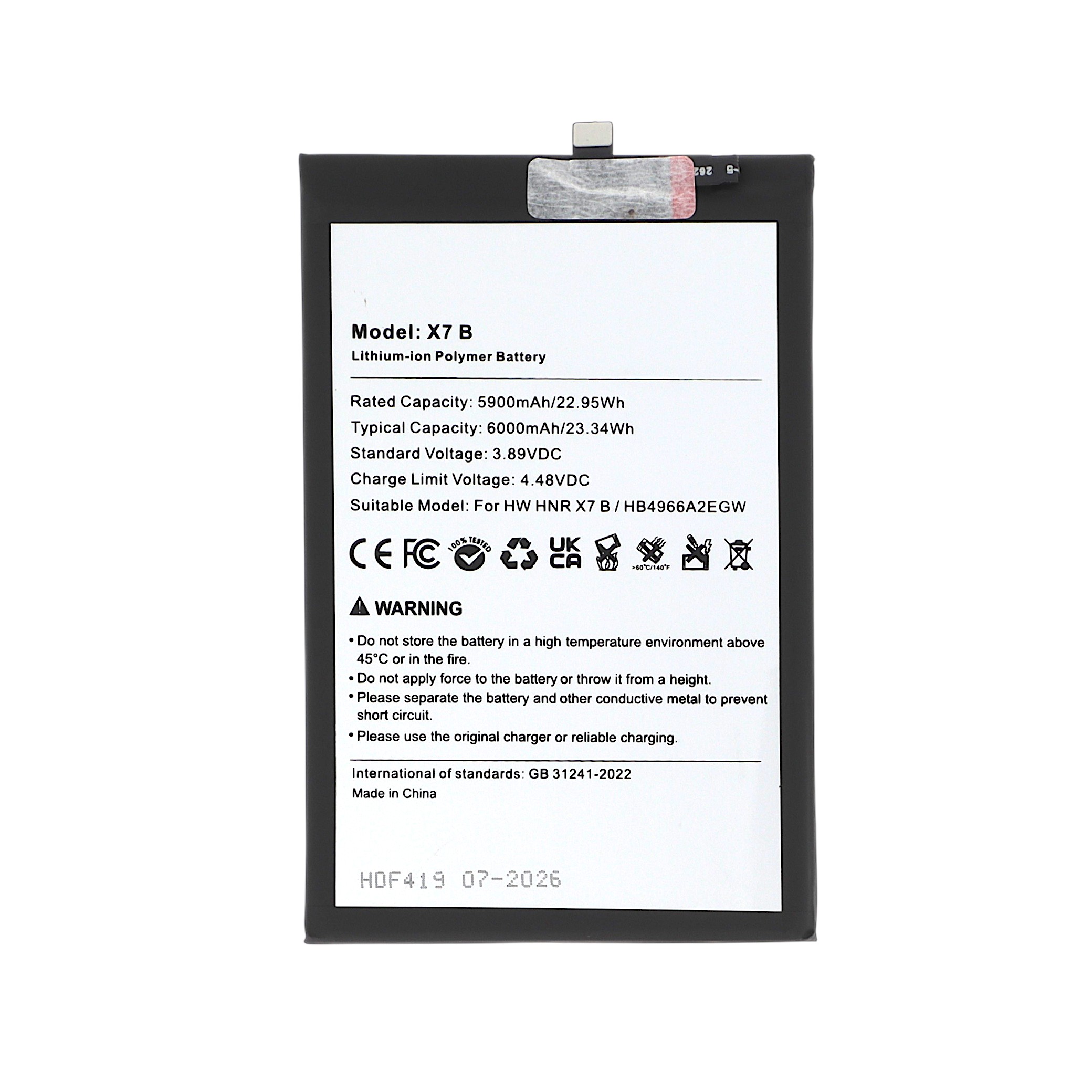 Baterie Honor X7b Compatibil