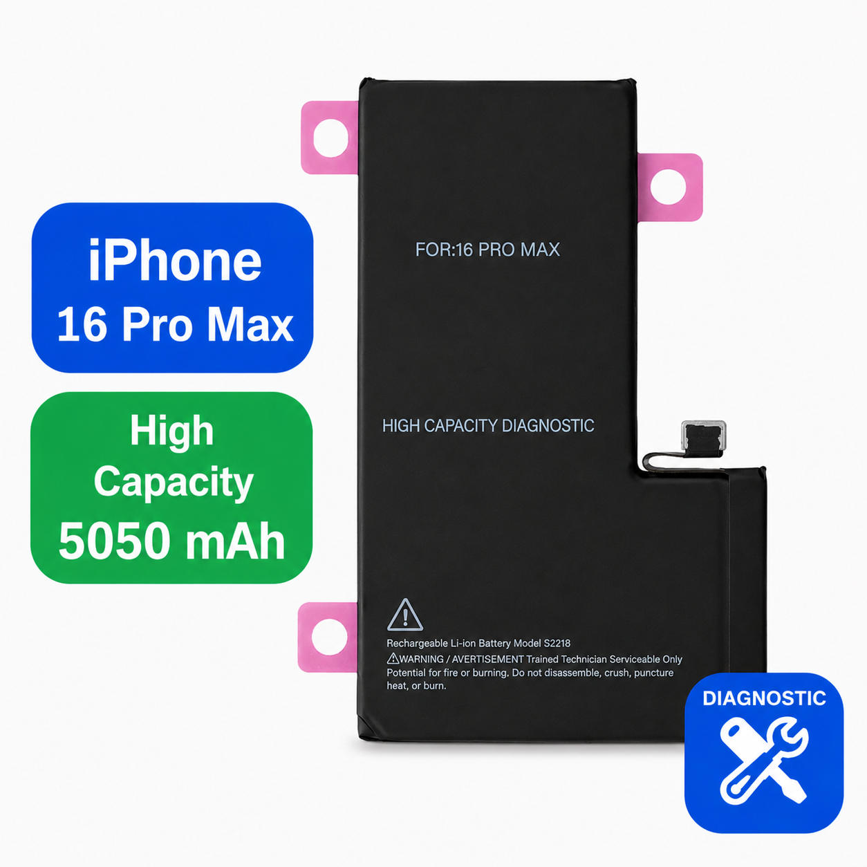 Baterie iPhone 16 Pro Max High Capacity Diagnostic (diagnoza)